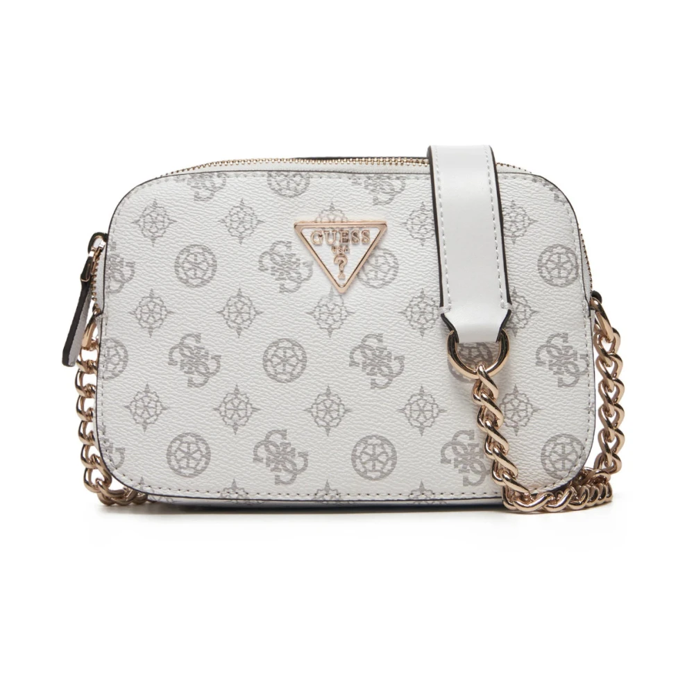 Guess Witte Schoudertas met All-Over Logo White Dames