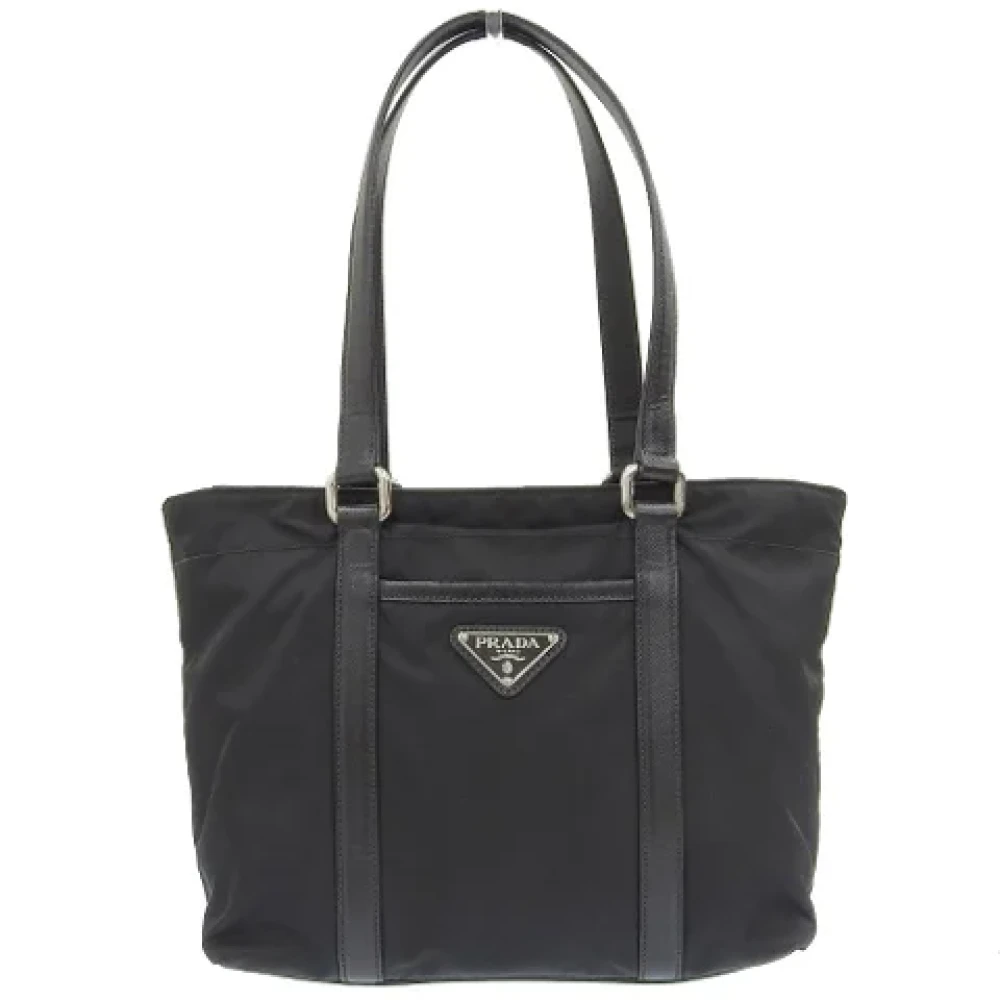 Prada Vintage Pre-owned Canvas prada-bags Black Dames