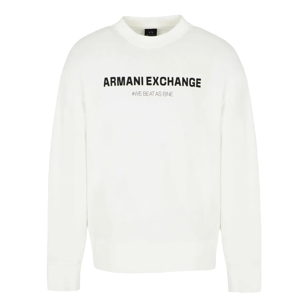 Armani Exchange Heren Sweatshirt zonder capuchon White Heren