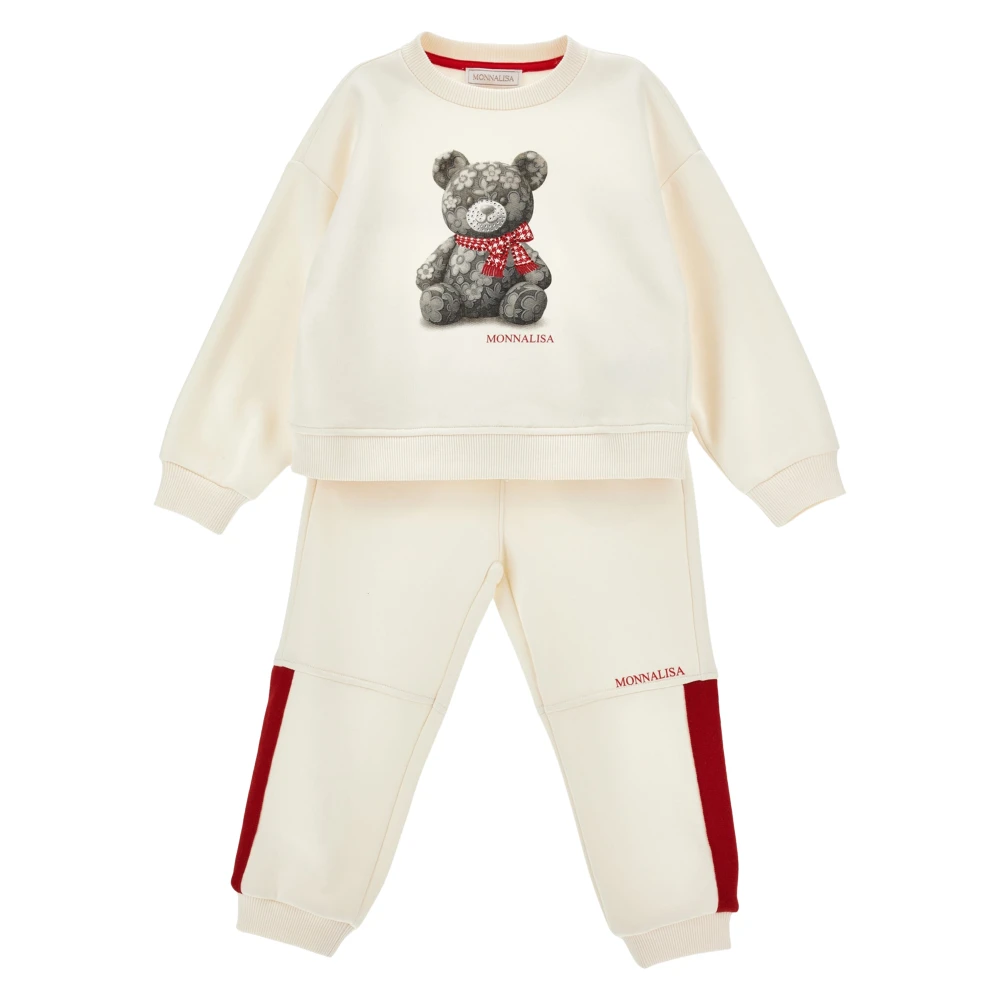 Monnalisa , Kids Sport Sets, Female, Beige, 3 Y, Teddy Bear Tracksuit