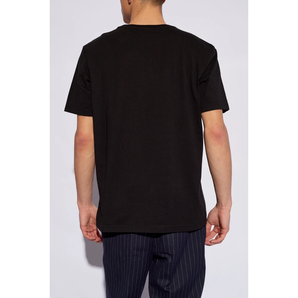 Maison Kitsuné T-shirt met logo Black Heren