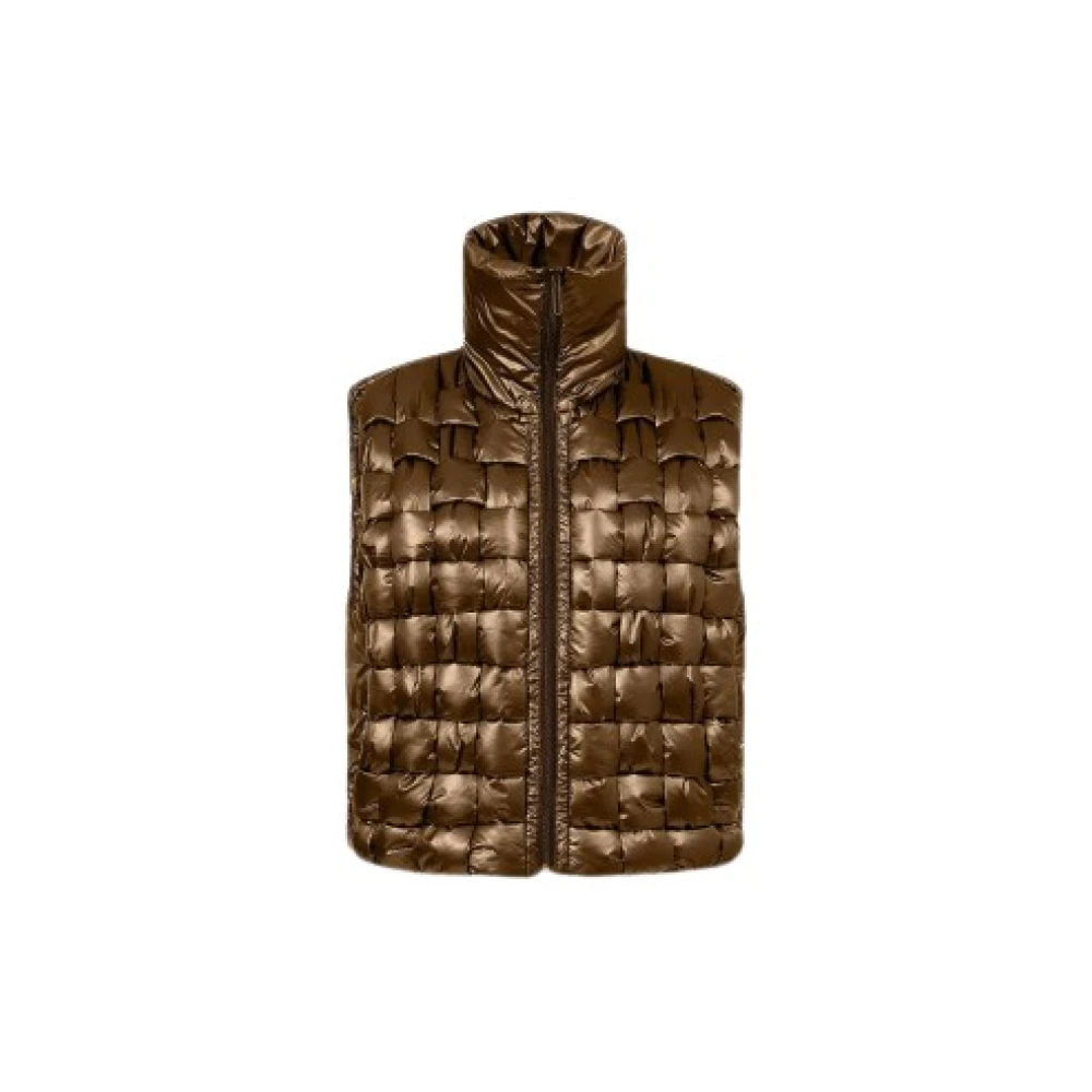 Mes Demoiselles Gewatteerde mouwloze vest in khaki brons Green Dames
