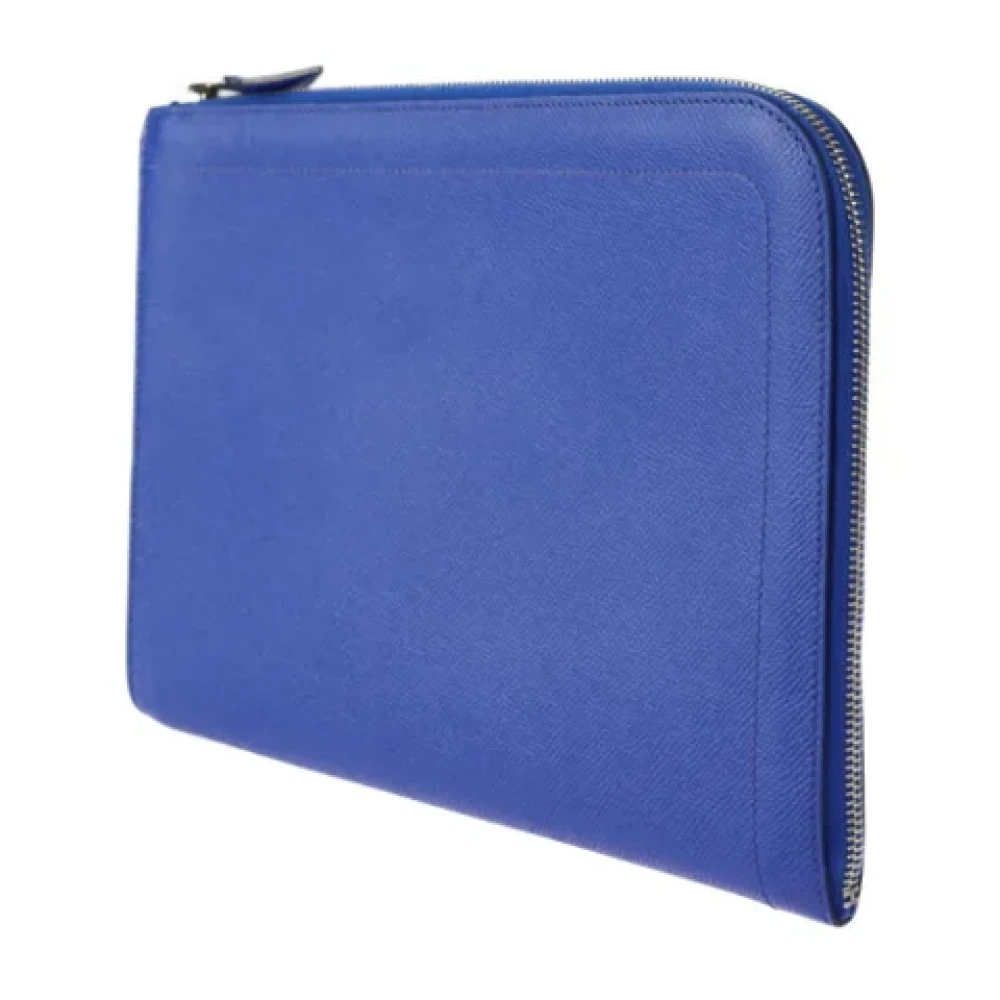 Hermès Vintage Pre-owned Fabric clutches Blue Dames