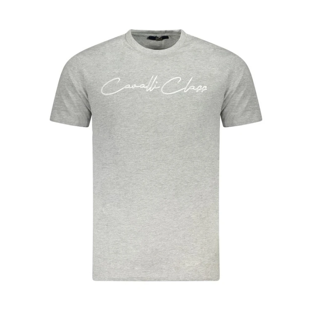 Cavalli Class Men's Gray T-Shirts,, Classic Cotton Tee Shirt 2XL