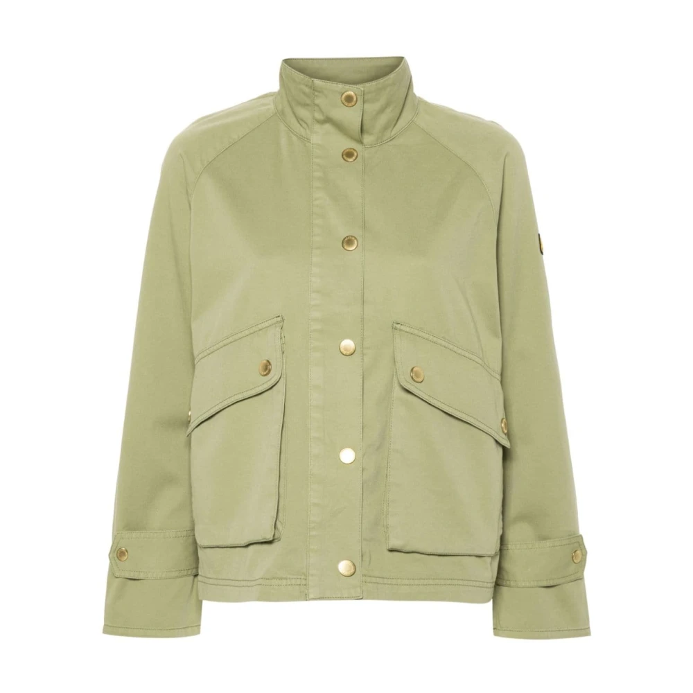 Barbour Groene Katoenen Twill Jas Green Dames