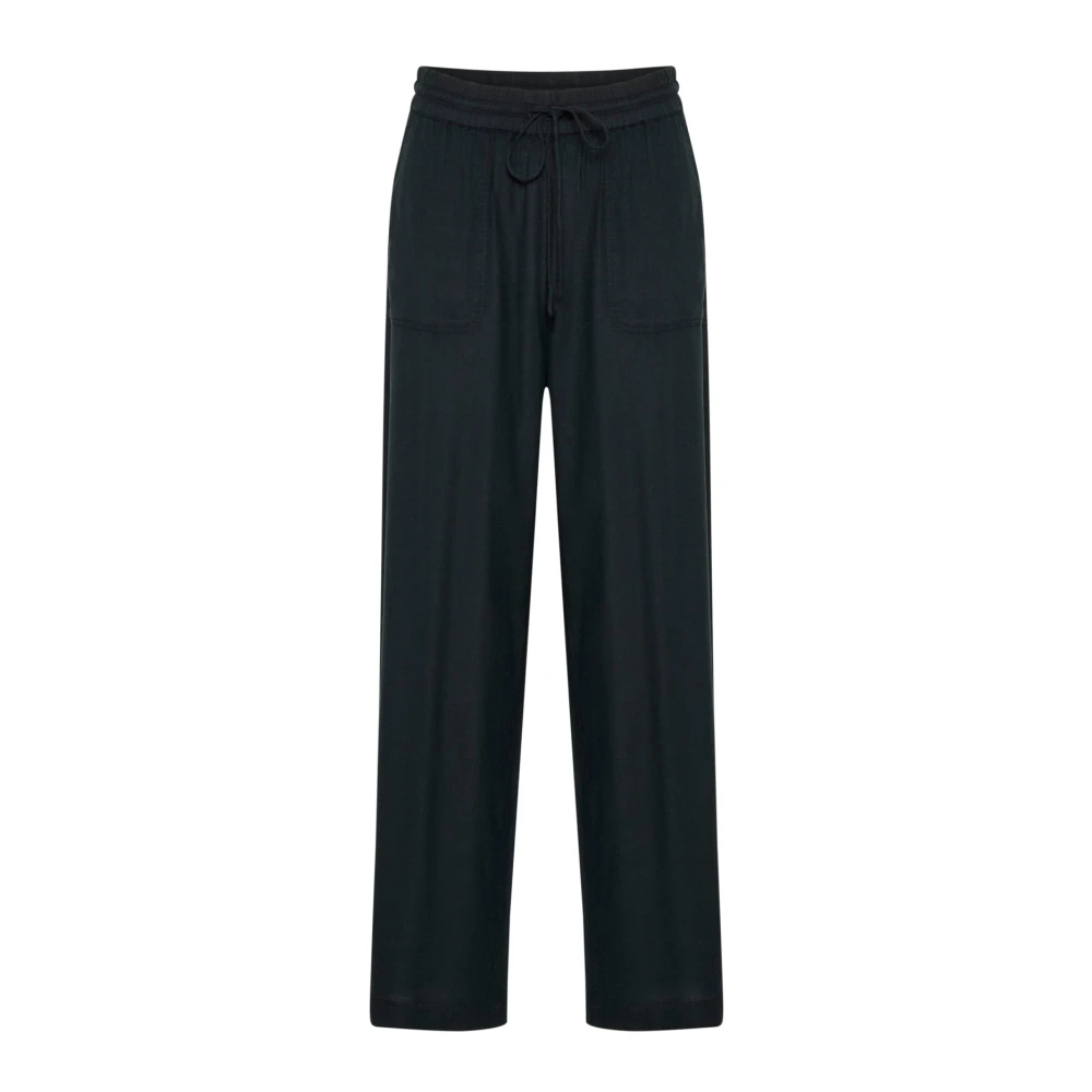 Kaffe Women's Black Wide Trousers - Wide Trousers - M - Trousers