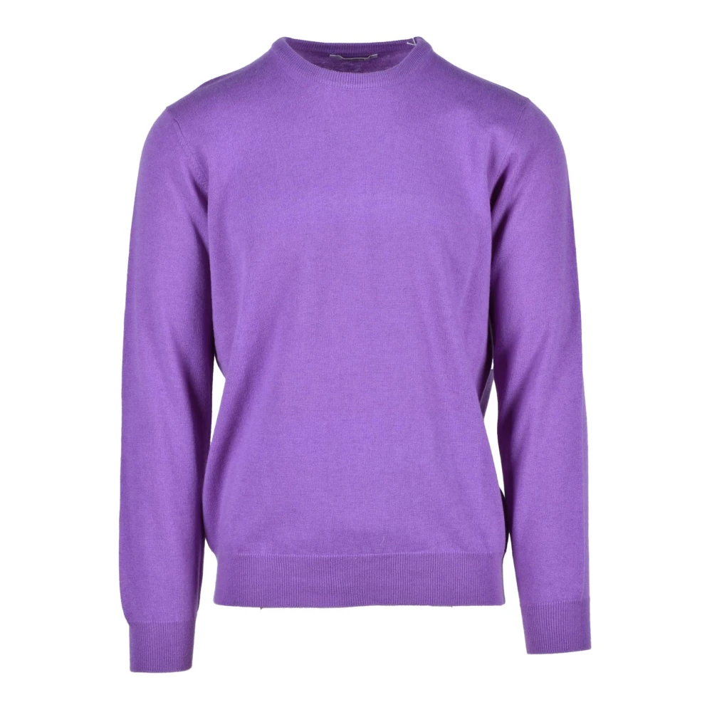Kangra Wollen Gebreide Trui Purple Heren