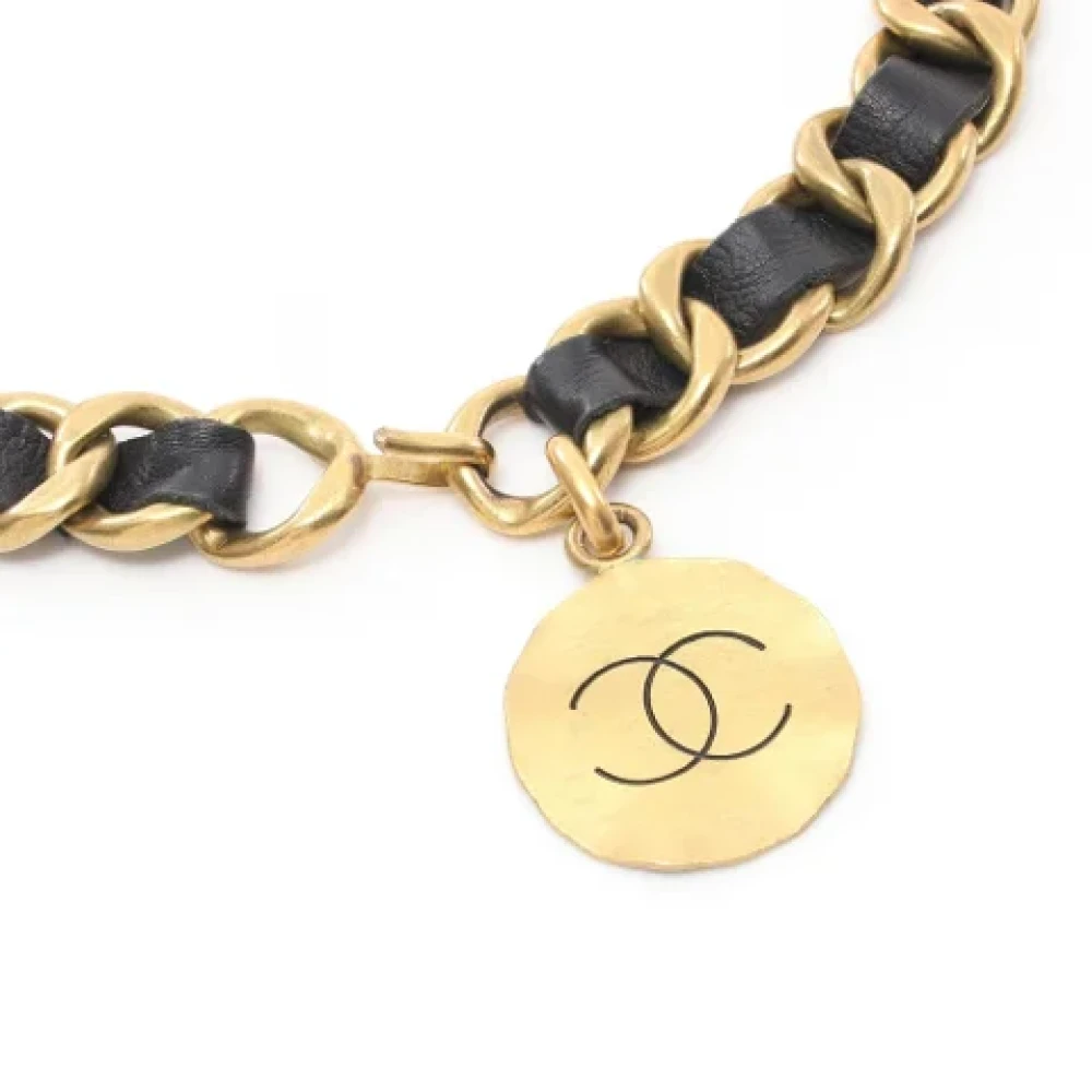 Chanel Vintage Pre-owned Leather belts Black Dames