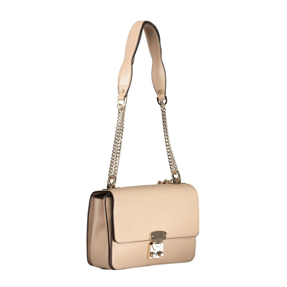 Guess Stijlvolle Polyethyleen Handtas Beige Dames