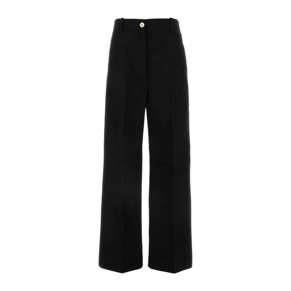 Patou Zwarte Essentiële Katoenen Broek Black Dames