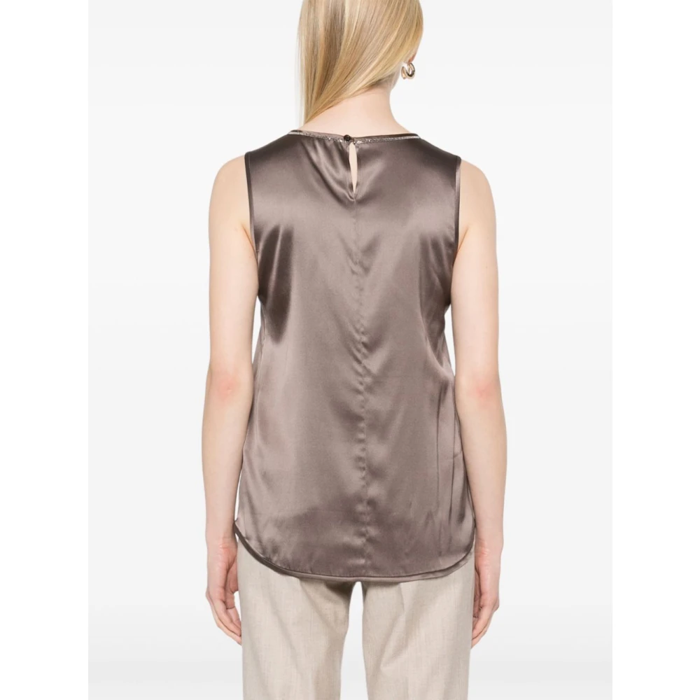 PESERICO Stijlvolle TOP voor een chique look Brown Dames