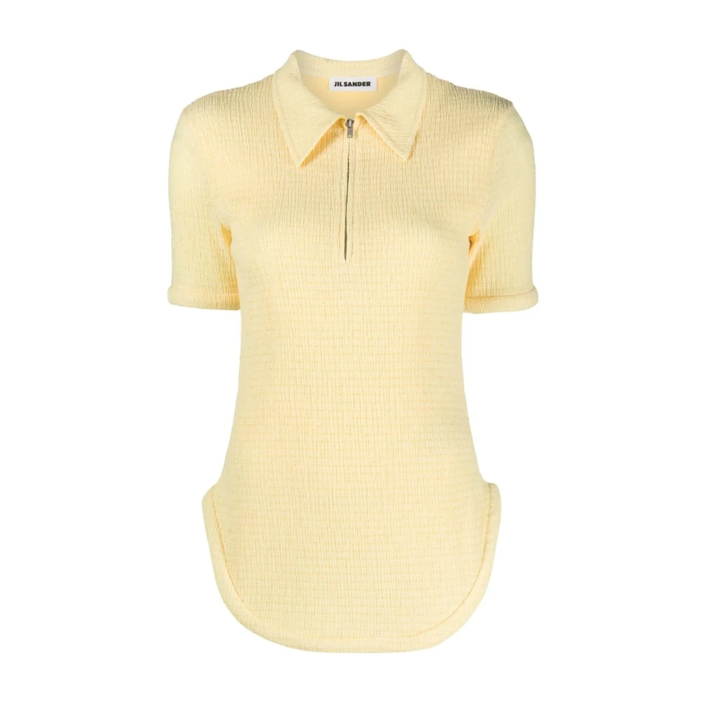 Jil Sander Women's Yellow Short Sleeve Polo - Polo Shirts - 2XS - Tops