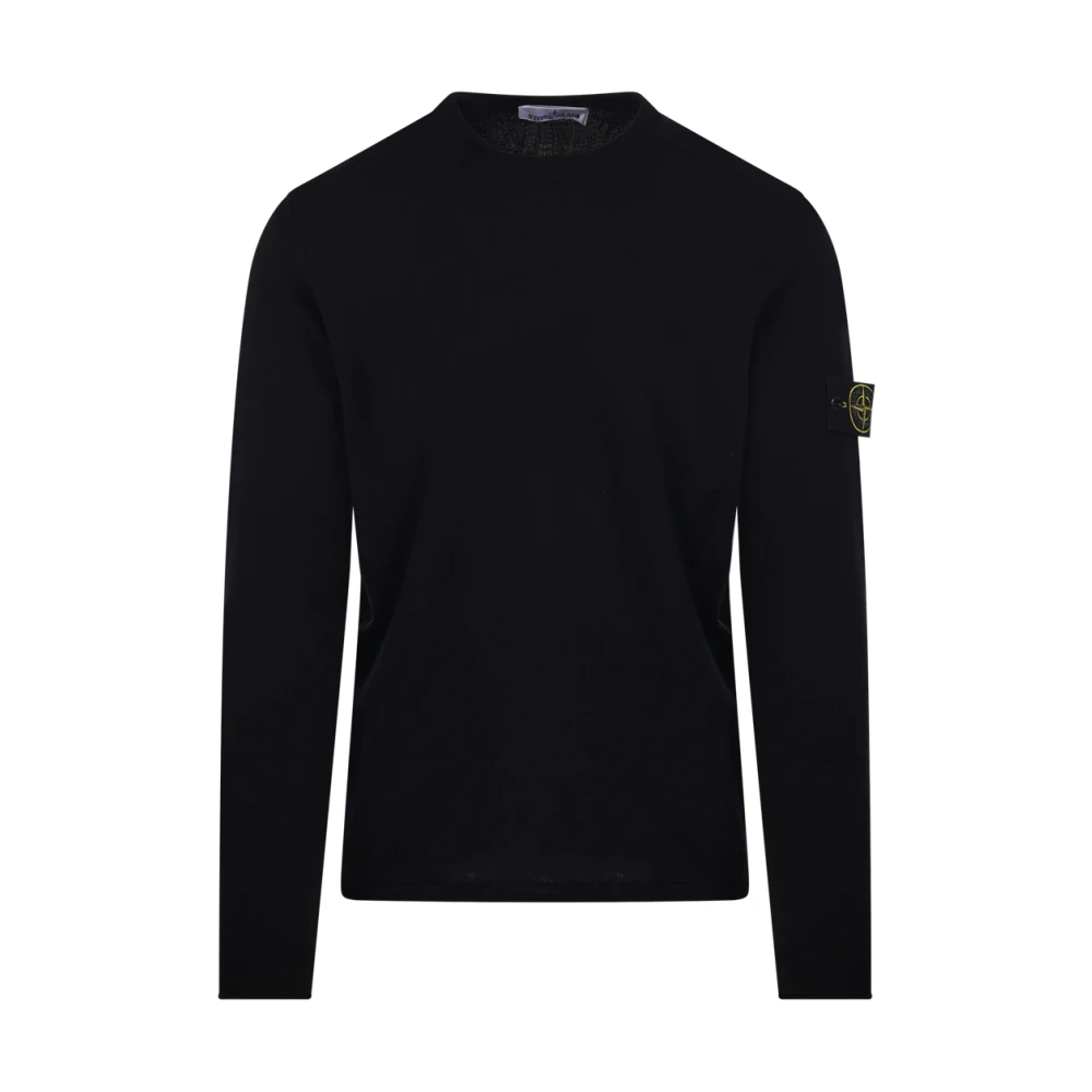 Stone Island Men's Black Round-Neck Knitwear, 2XL, K1s155100062 Crew Neck Jumper