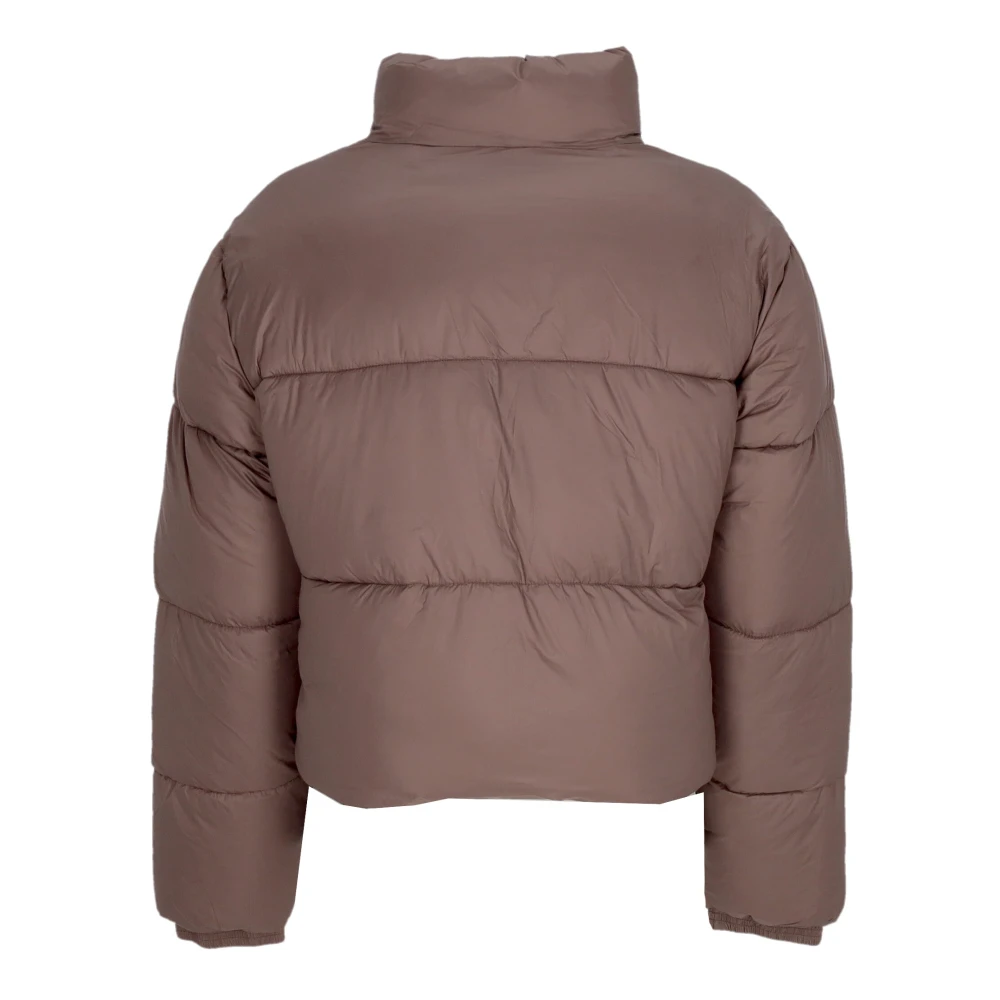 Karl Kani Crop Puffer Jacket met Sport Patch Pink Dames