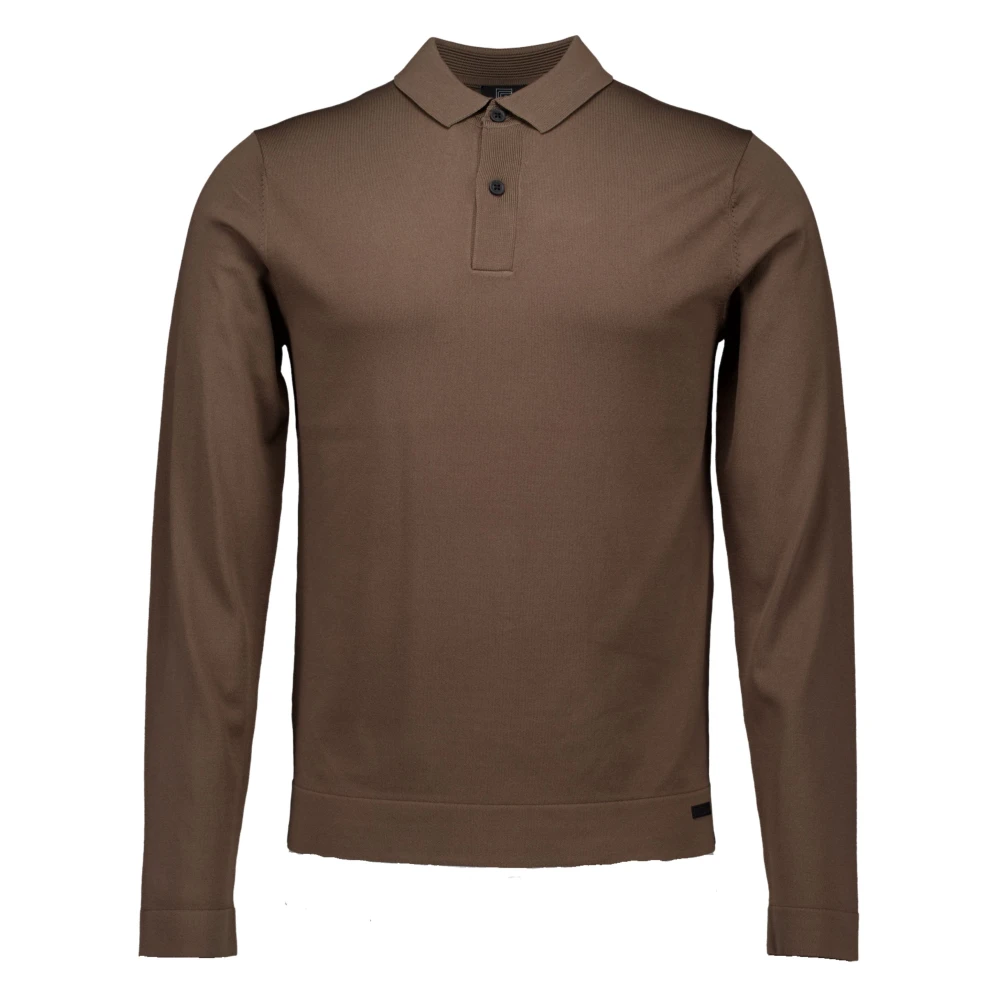 Genti Bruine Polo Shirt Brown Heren