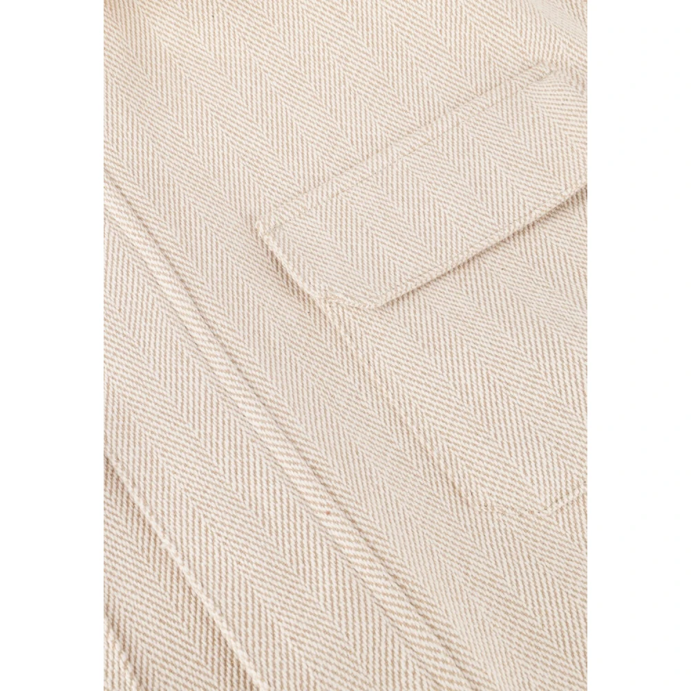 Profuomo Rits Herringbone Overshirt in Zand Beige Heren
