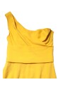 robe-jaune-a-une-epaule-avec-fente-laterale