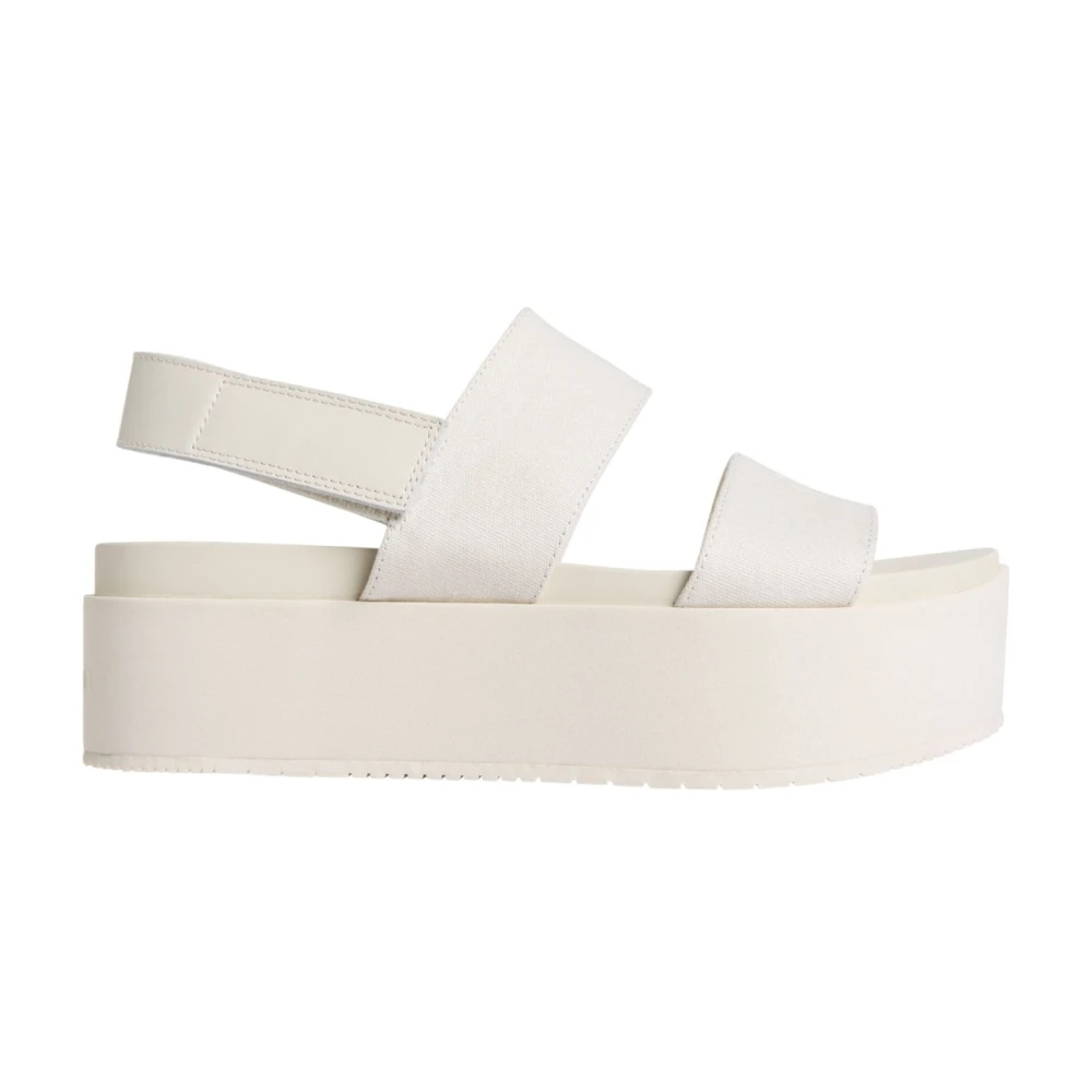 Calvin Klein Jeans Women's Beige Flat Sandals For