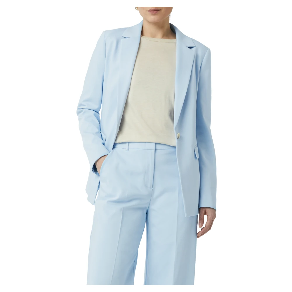 comma Getailleerde blazer met klepzakken Blue Dames