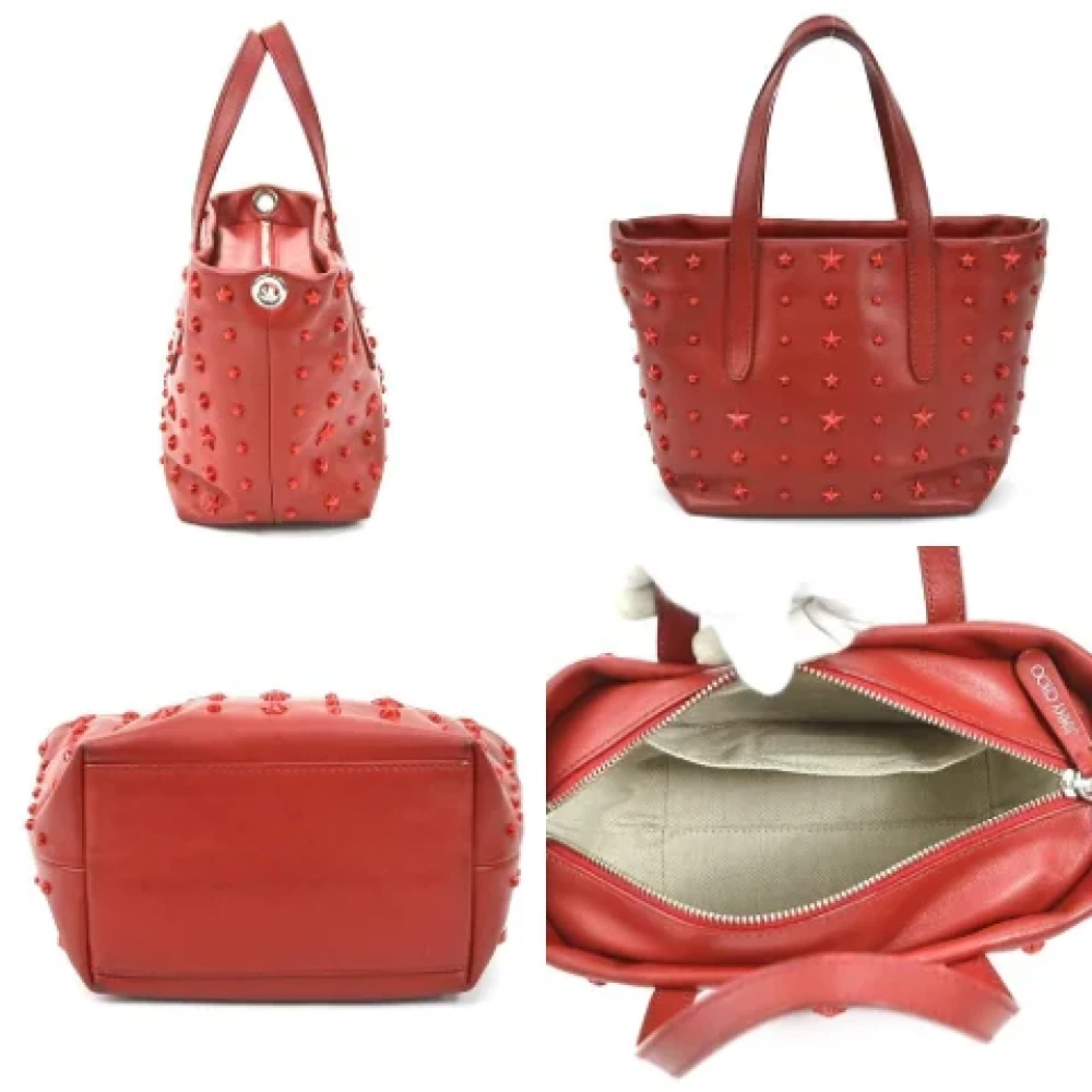 Jimmy Choo Pre-owned Fabric handbags Red Dames
