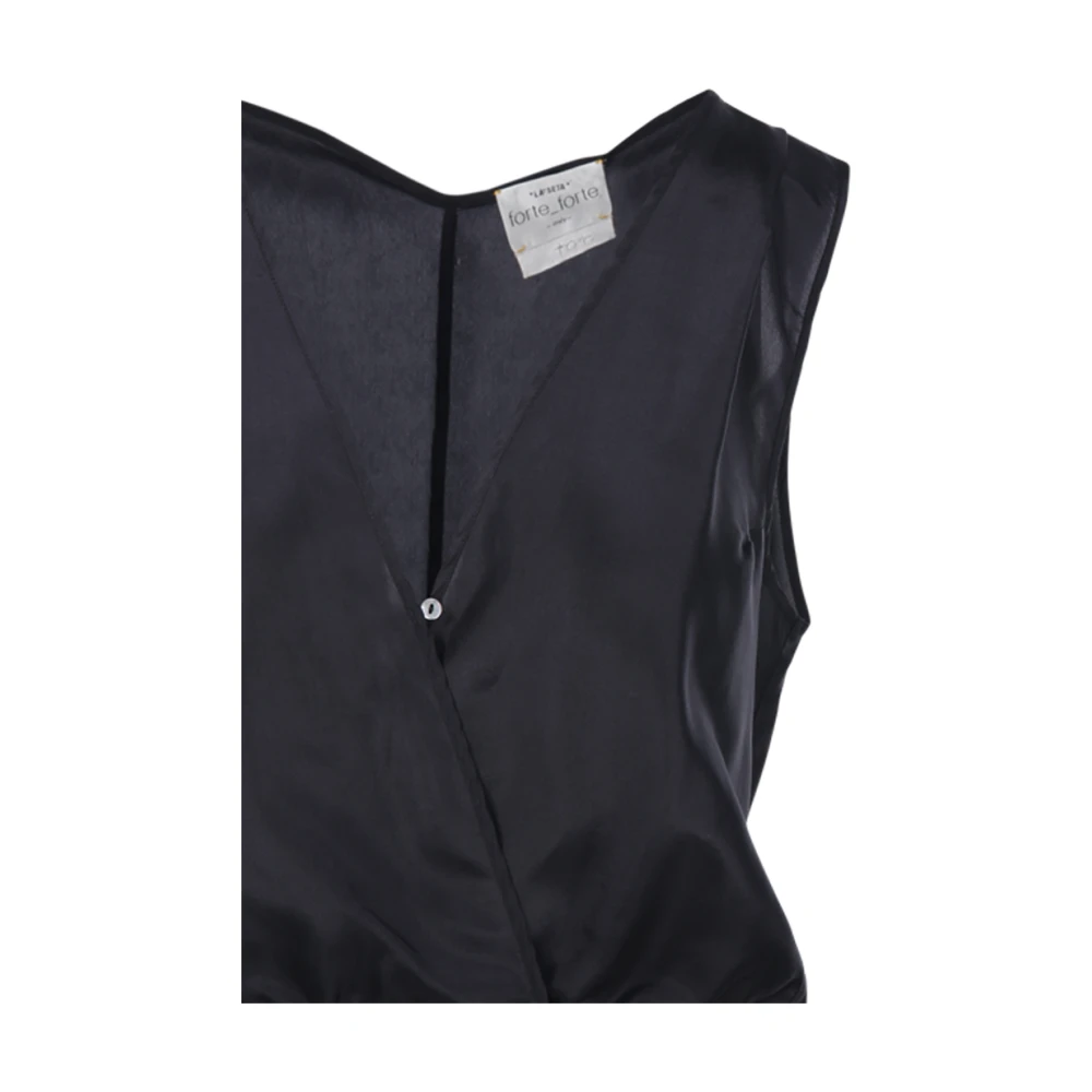 Forte Gekruiste Top in Zwart Black Dames