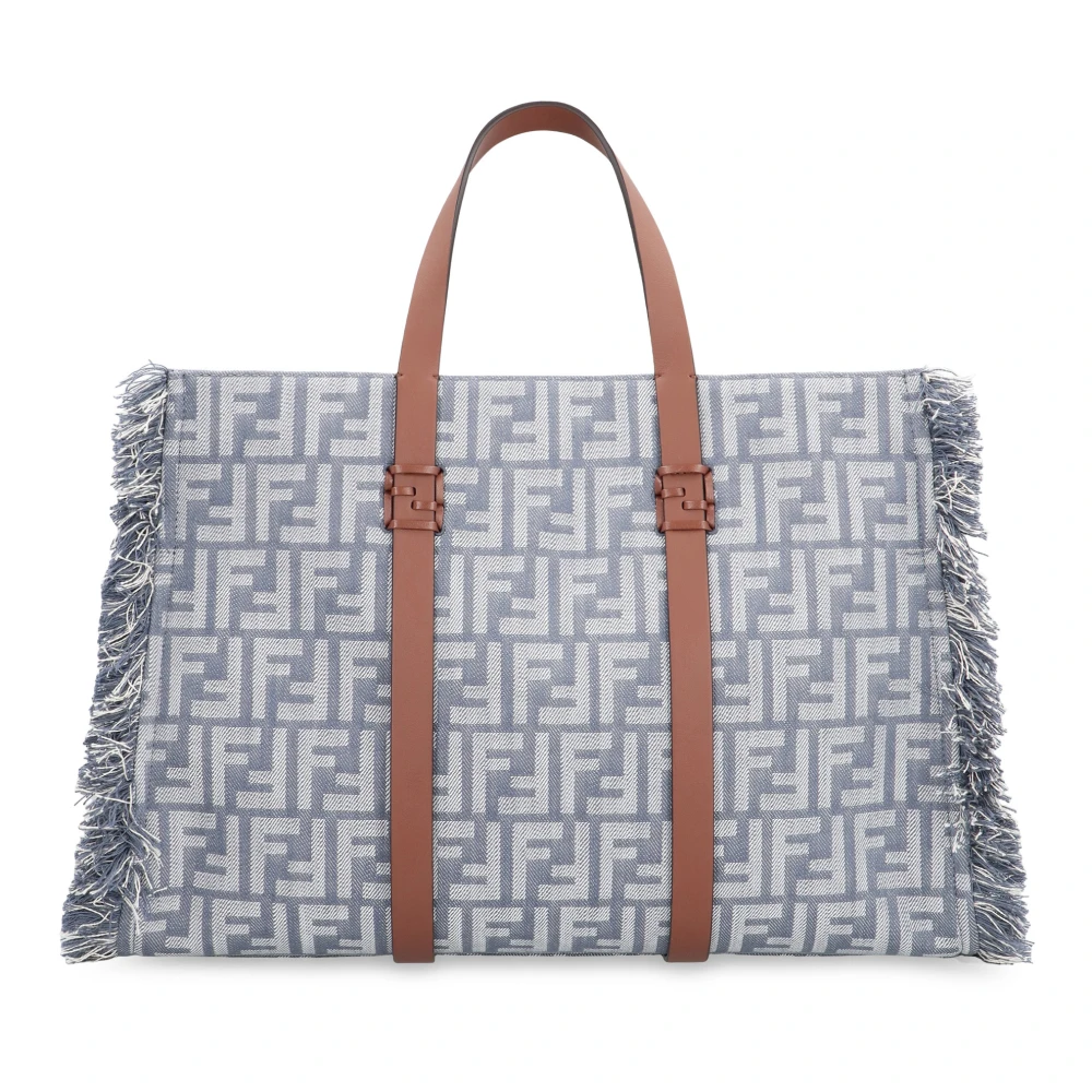 Fendi Women's Blue Stylish Logo Tote Bag - Shopping Bags - One Size - Bags