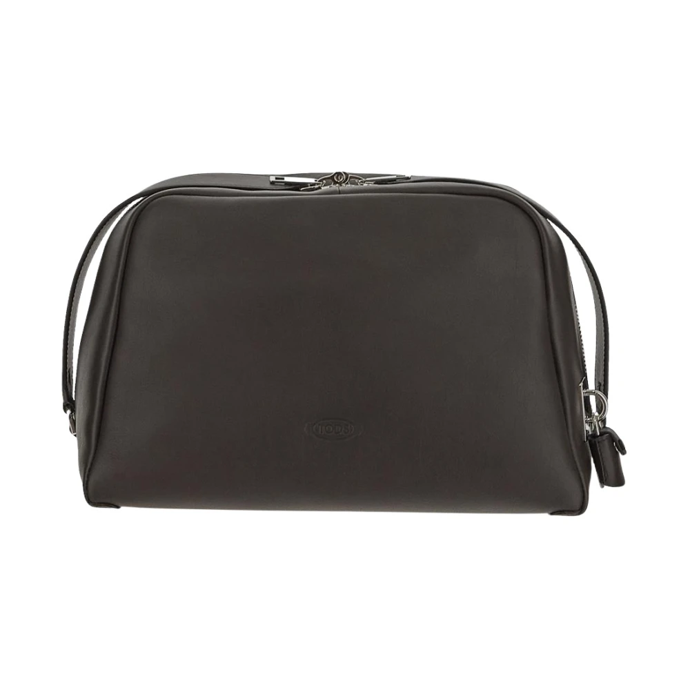 TOD'S Leren Pouch Tas Brown Dames