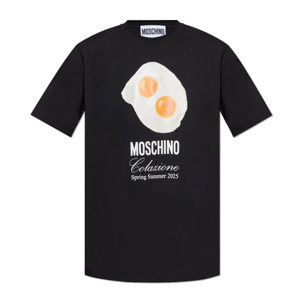 Moschino Uomo Nero T-Shirt Stampata