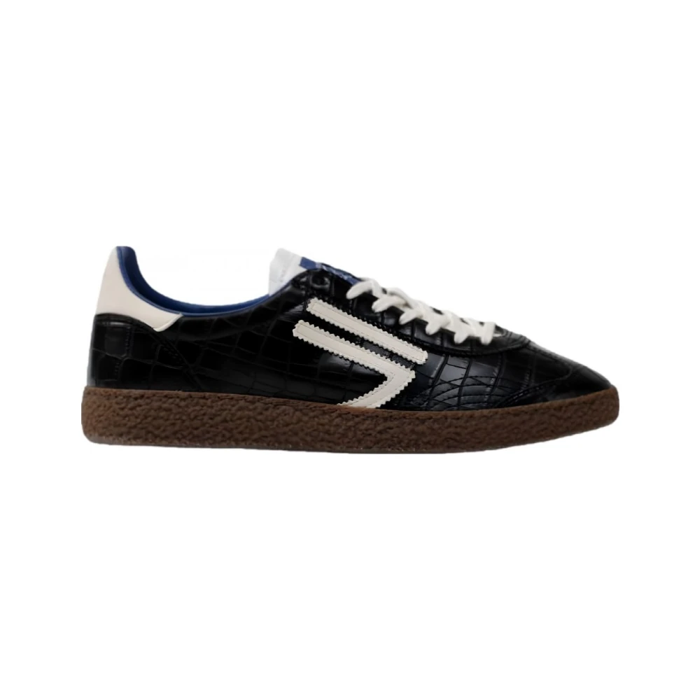 Puraai Zwarte krokodil vegan sneakers Heren Schoenen