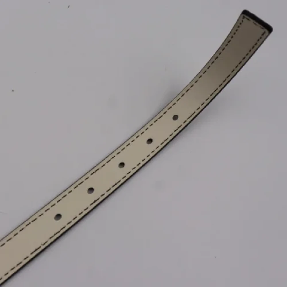 Dior Vintage Pre-owned Leather belts White Dames