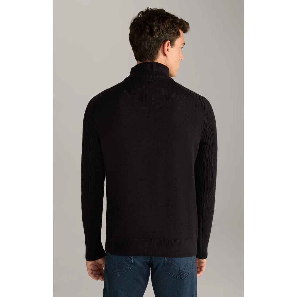 Joop! Stijlvolle herentrui met ritssluiting Black Heren