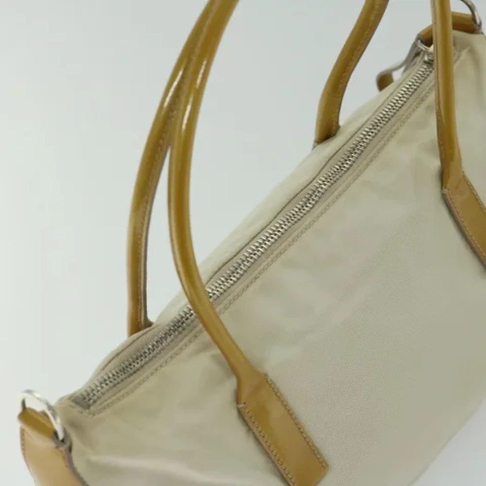 Prada Vintage Pre-owned Fabric prada-bags Beige Dames