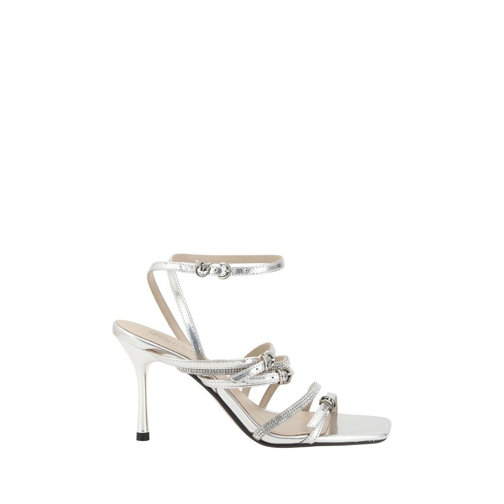 サンダル・ミュール PINKO SS25 'Lisa 01' sandals (SD0301P081 ZZF) PINKO 85mm Lisa Sandals | Silver | FARFETCH
