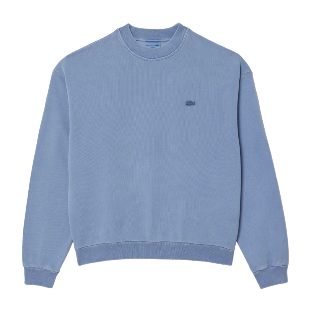 Lacoste Blauwe Jogger Sweater Mineraal-Geverfd Exclusief Blue Heren