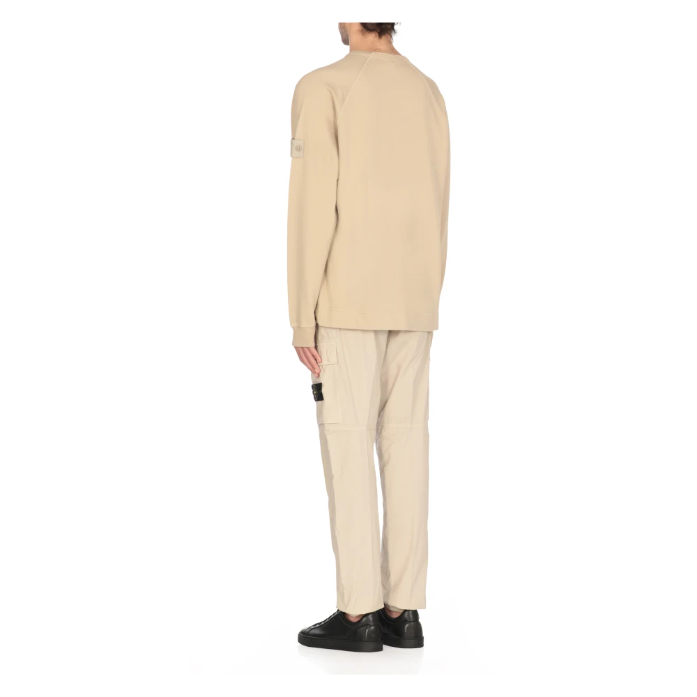 Stone Island Beige Katoenen Crewneck Sweatshirt Beige Heren