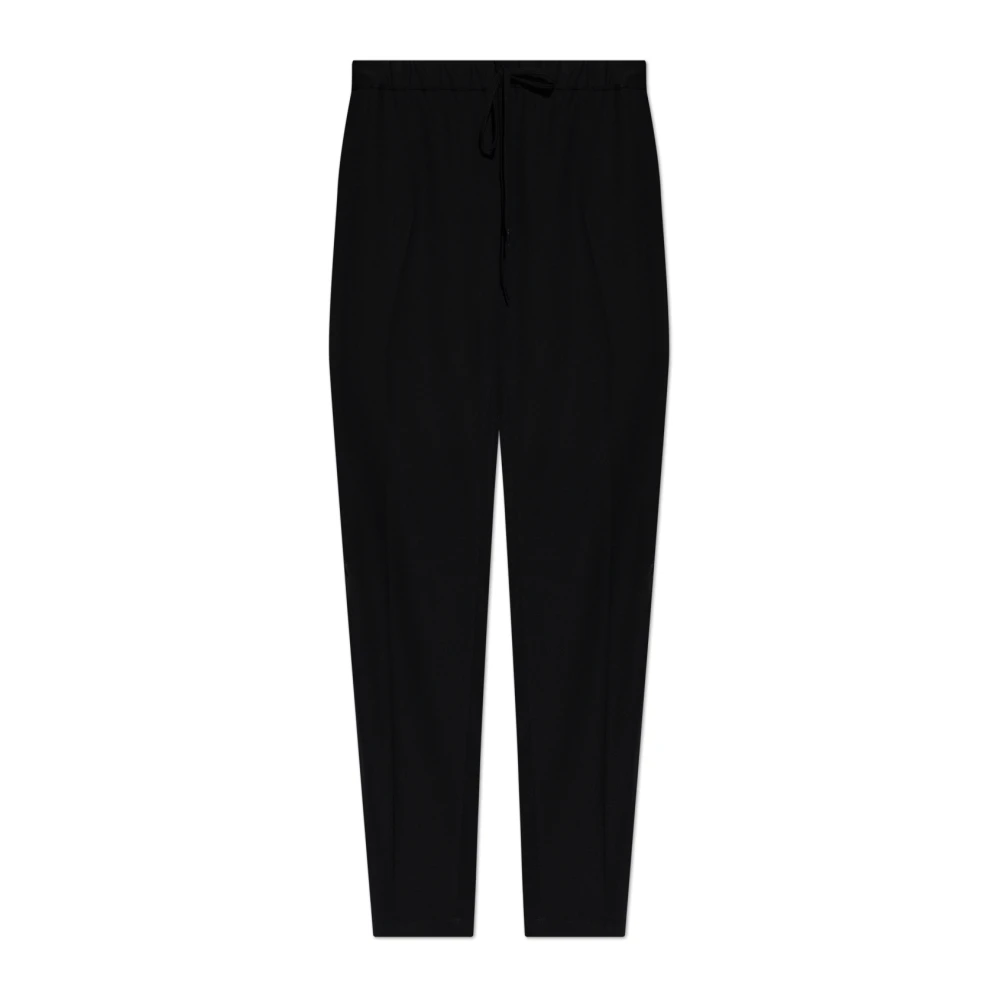 MM6 Maison Margiela Stretch Zwarte Polyester Blend Broek Black Heren