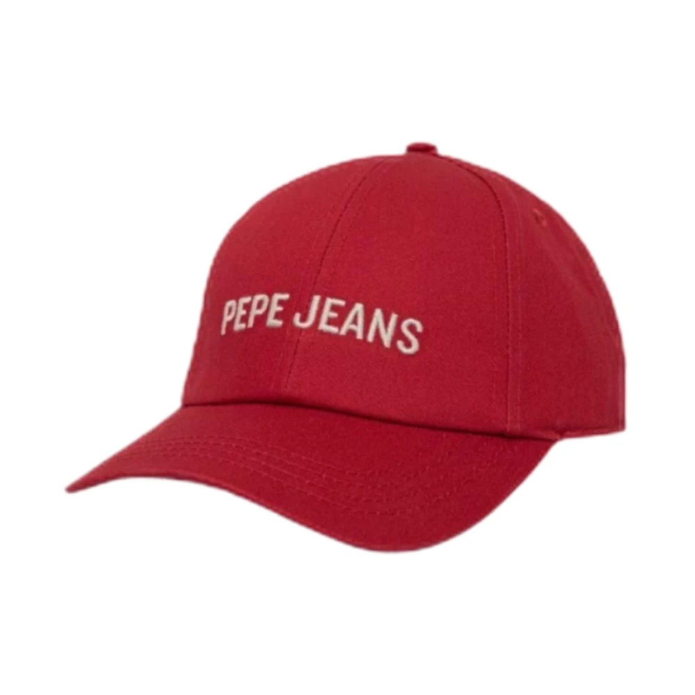 Pepe Jeans Men's Red Embroide Logo Cap
