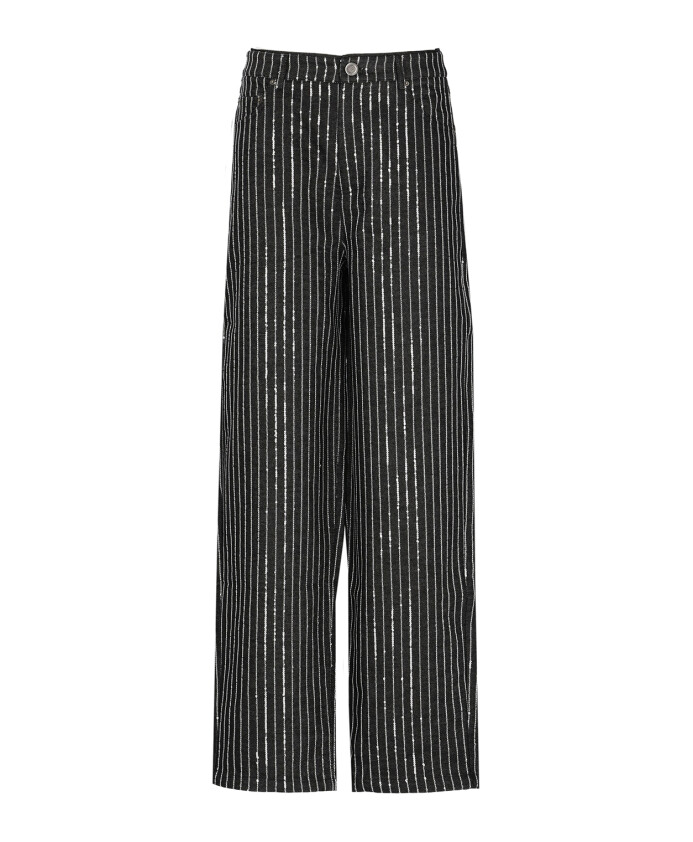 Pantaloni eleganti in twill - Nero - DONNA