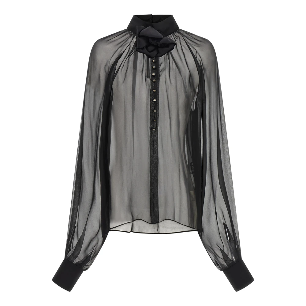 Dolce & Gabbana Black Blouses, Female, L, Shirts