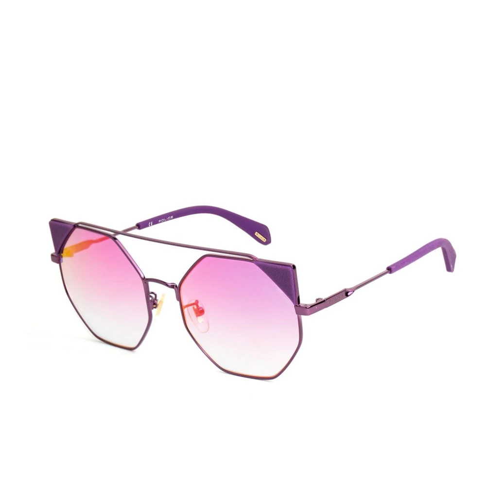 Police Women's Purple Metal Sunglasses With Uv Filter
