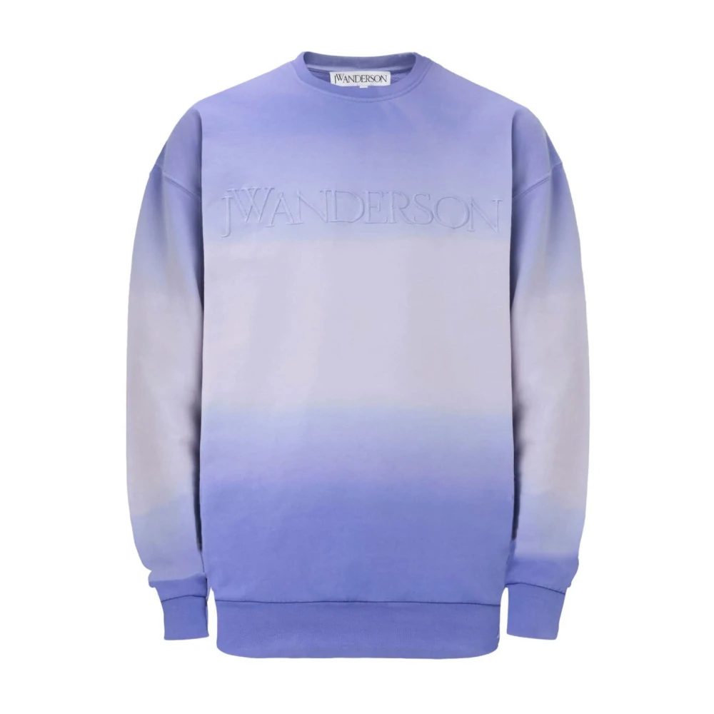 JW Anderson Paarse Gradiënt Crew Neck Sweater Purple Heren