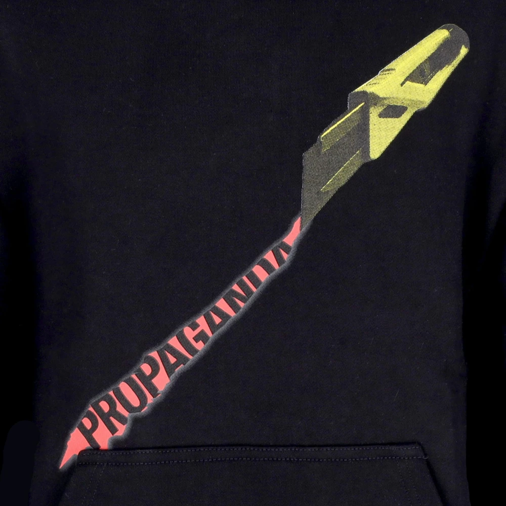Propaganda Zwarte hoodie met kangoeroezak Black Heren