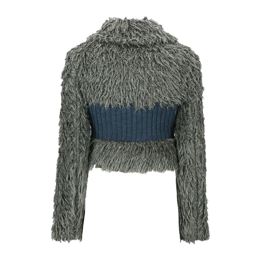 Andersson Bell Shearling Zip-Up Sweater Multicolor Dames