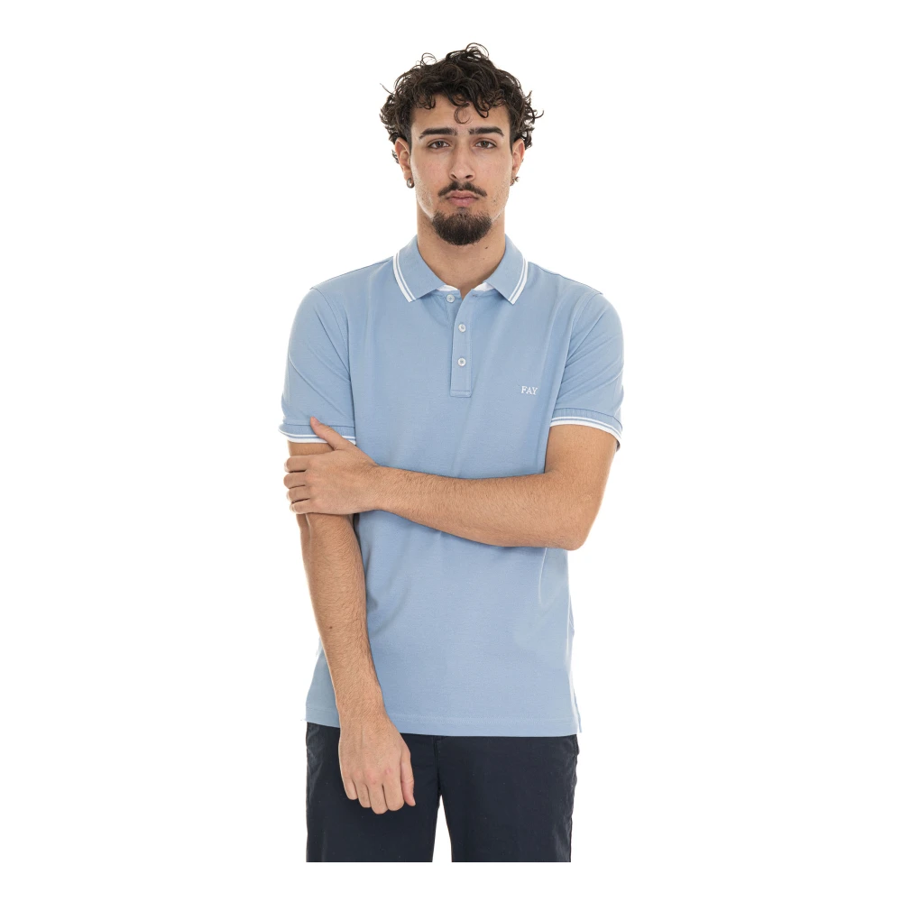Fay - Tops > Polo Shirts - Blue - Fay - Modalova