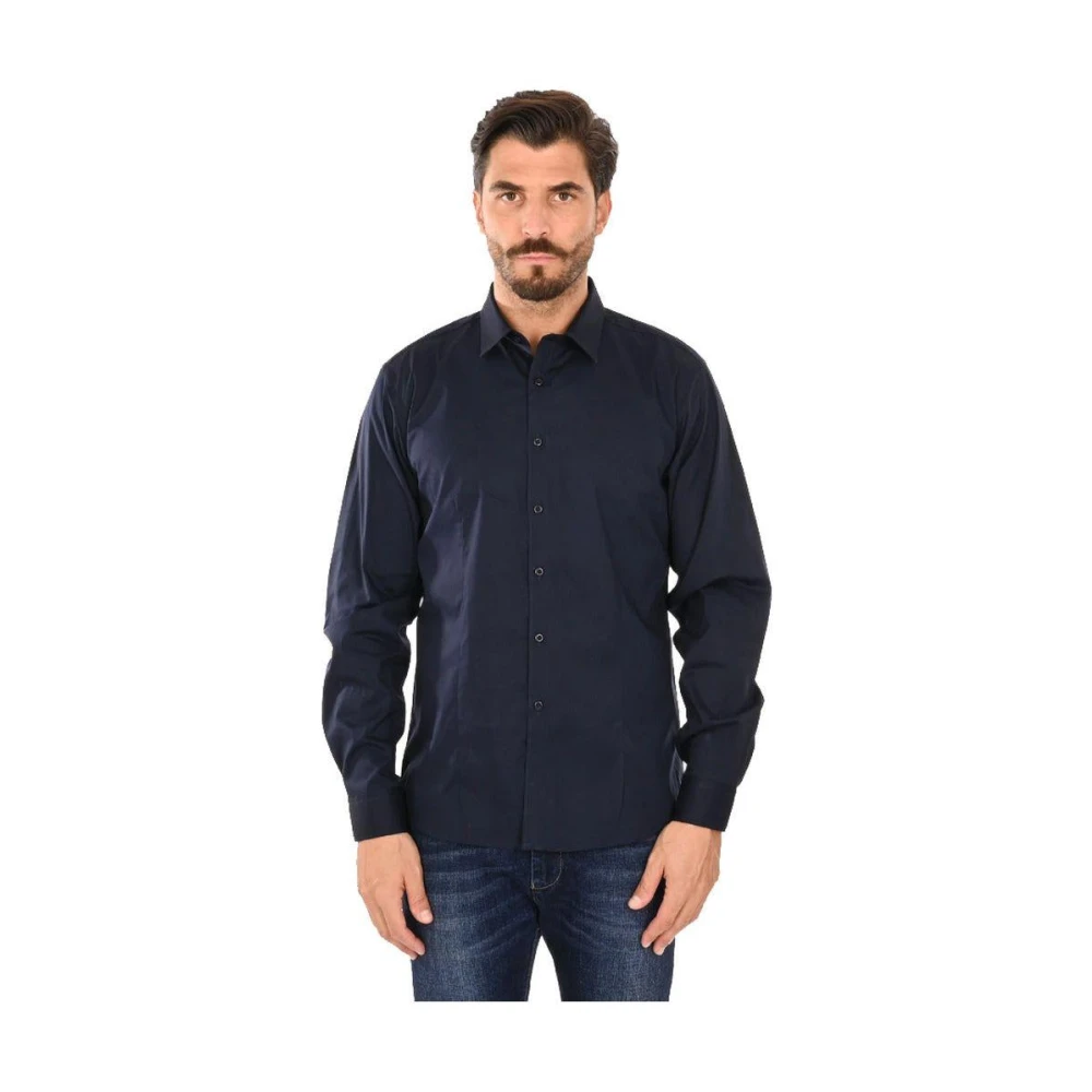 Ballantyne Blauw Katoen Franse Kraag Overhemd Blue Heren