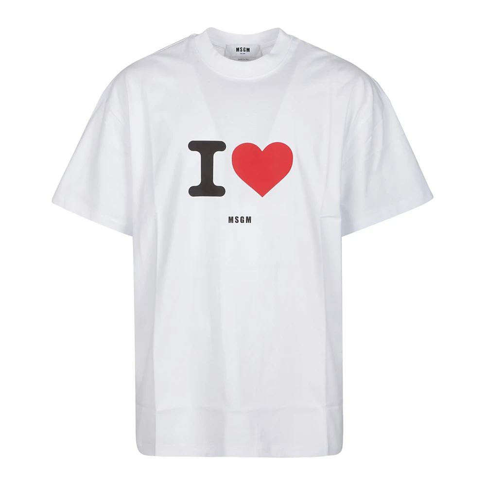 Msgm - Tops > T-Shirts - White - Msgm - Modalova