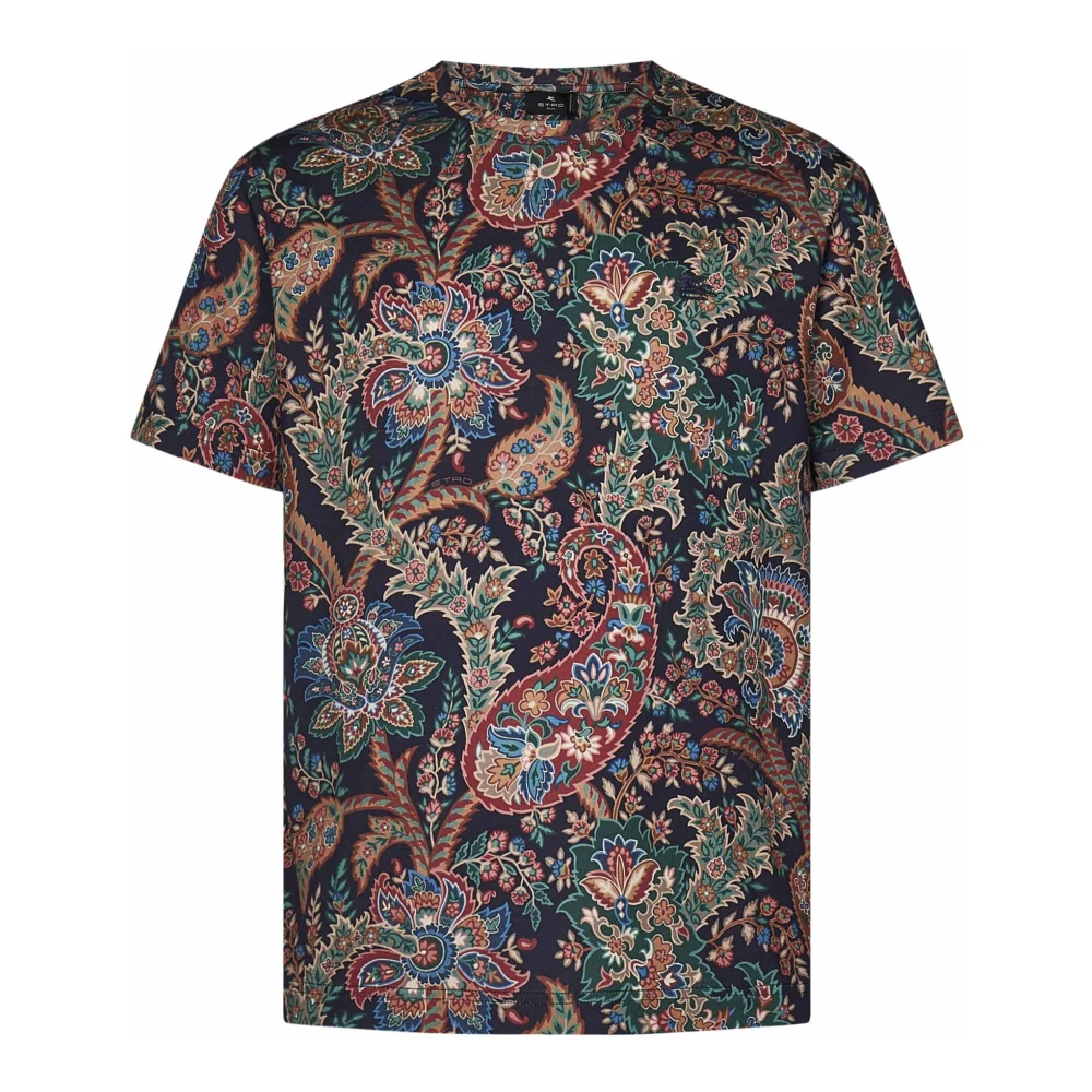 ETRO Bloemen Paisley Print Crewneck T-shirt Multicolor Heren