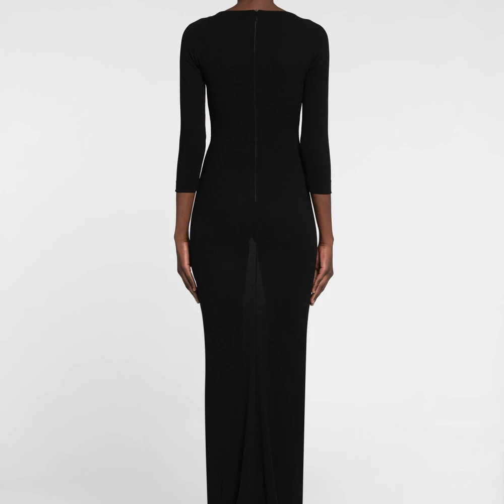 Roberto Cavalli Rose Embellished Harness Maxi Dress Black Dames