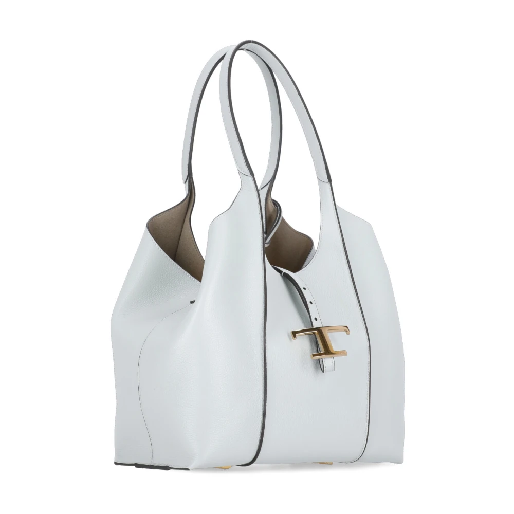 TOD'S Lichtblauwe leren schoudertas met Pochette Blue Dames