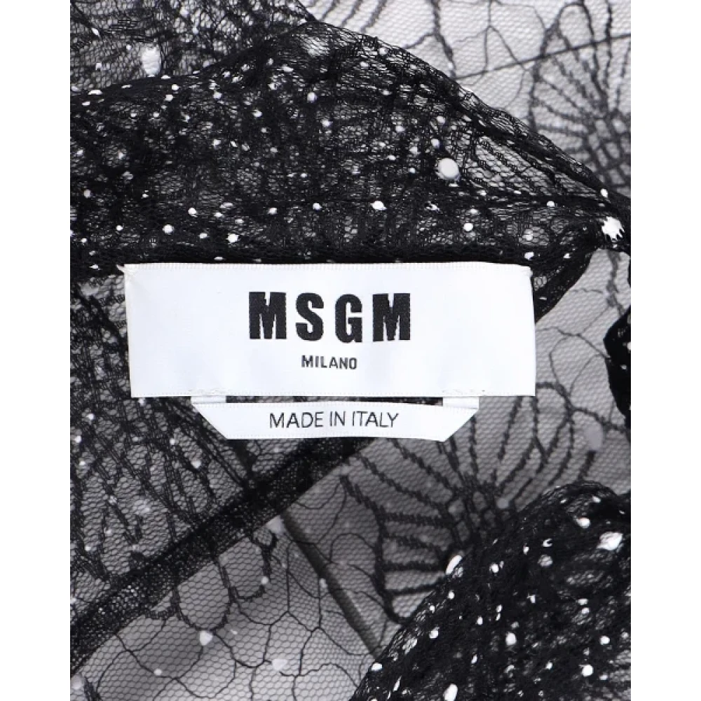 Msgm Polyester tops Black Dames